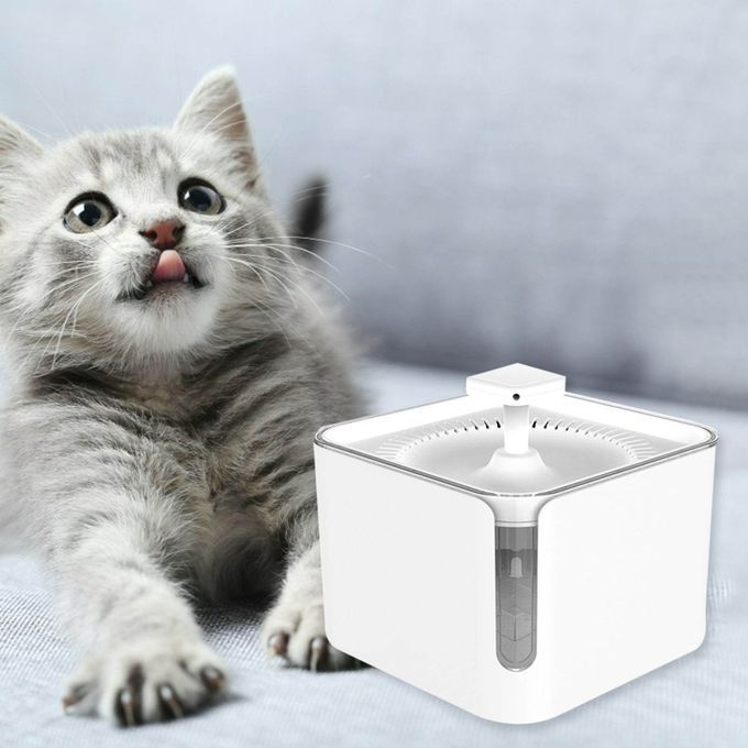 3L Pet Drinking Water Fountain For Dog Cat Electric Water Filter White