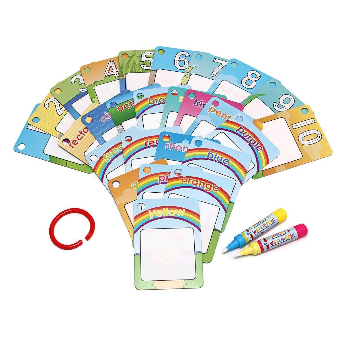 Kids Magic Water Drawing Flash Card Kids Early Education Learning Cards Number