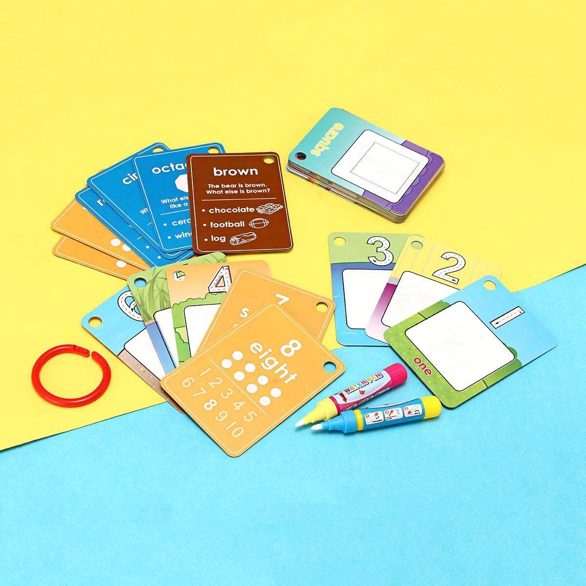 Kids Magic Water Drawing Flash Card Kids Early Education Learning Cards Number