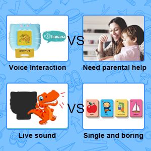 Bravokids Toddler Toys Talking Flash Cards For 0 - 6 Year Old Boys And Girls