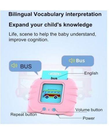 Bravokids Toddler Toys Talking Flash Cards For 0 - 6 Year Old Boys And Girls