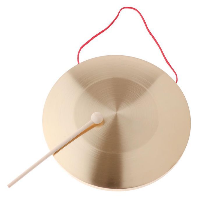 12 Inch Metal Gong With Wooden Stick Hand Music Percussion Cymbals For