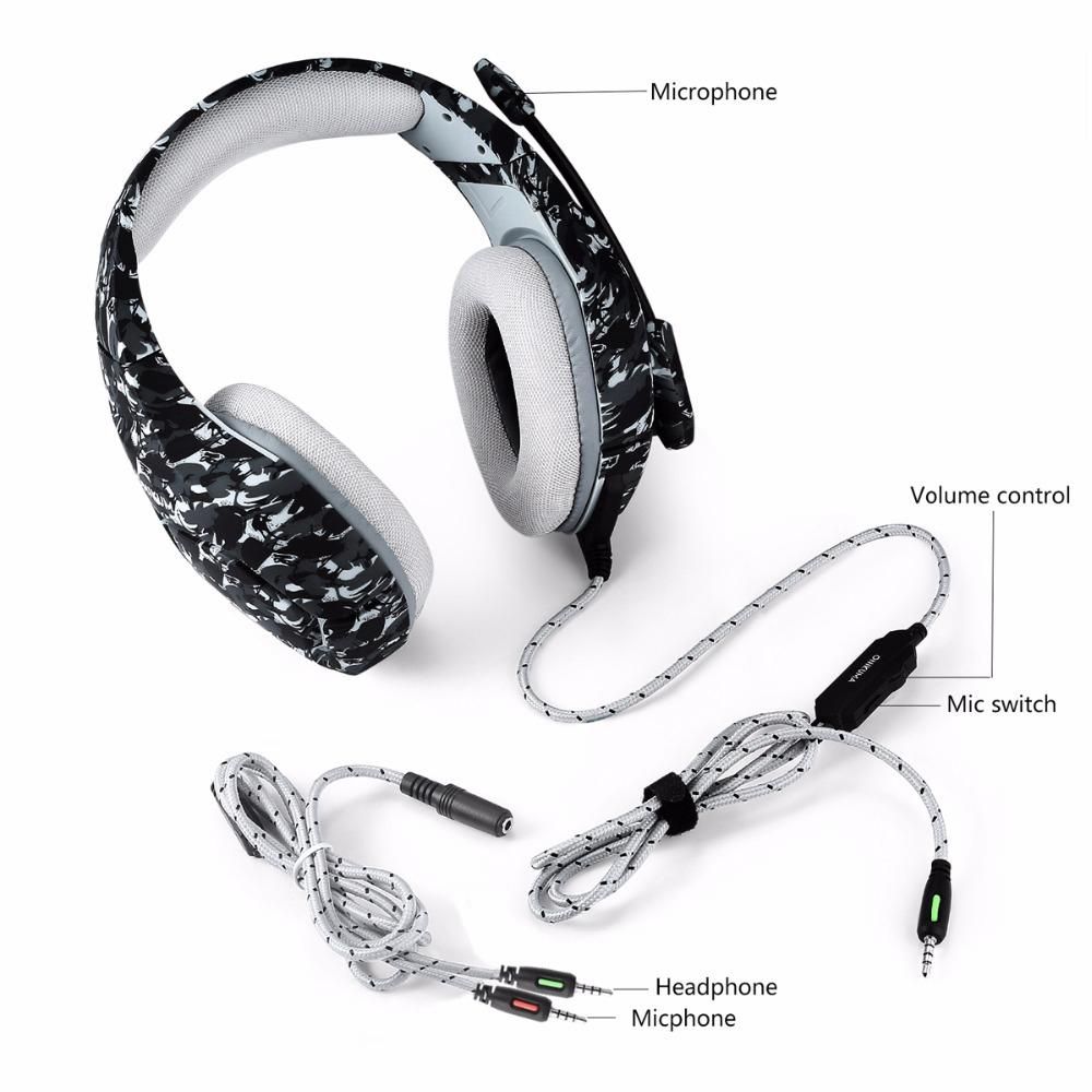 ONIKUMA Gaming Headset PC Wired Gamer Headphone Deep Bass