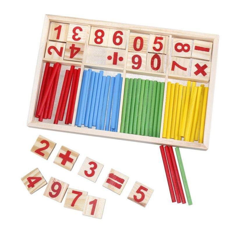26Pcs Teaching Number Digital Stick Toy Wooden Toddler Kid Stylish Baby