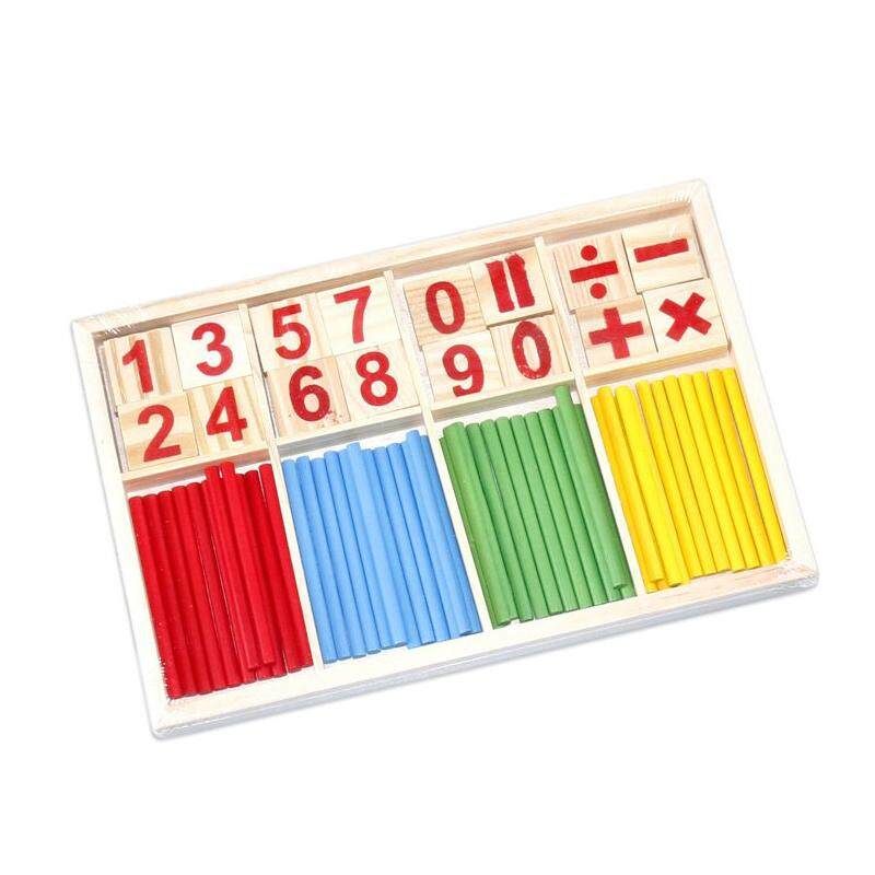 26Pcs Teaching Number Digital Stick Toy Wooden Toddler Kid Stylish Baby