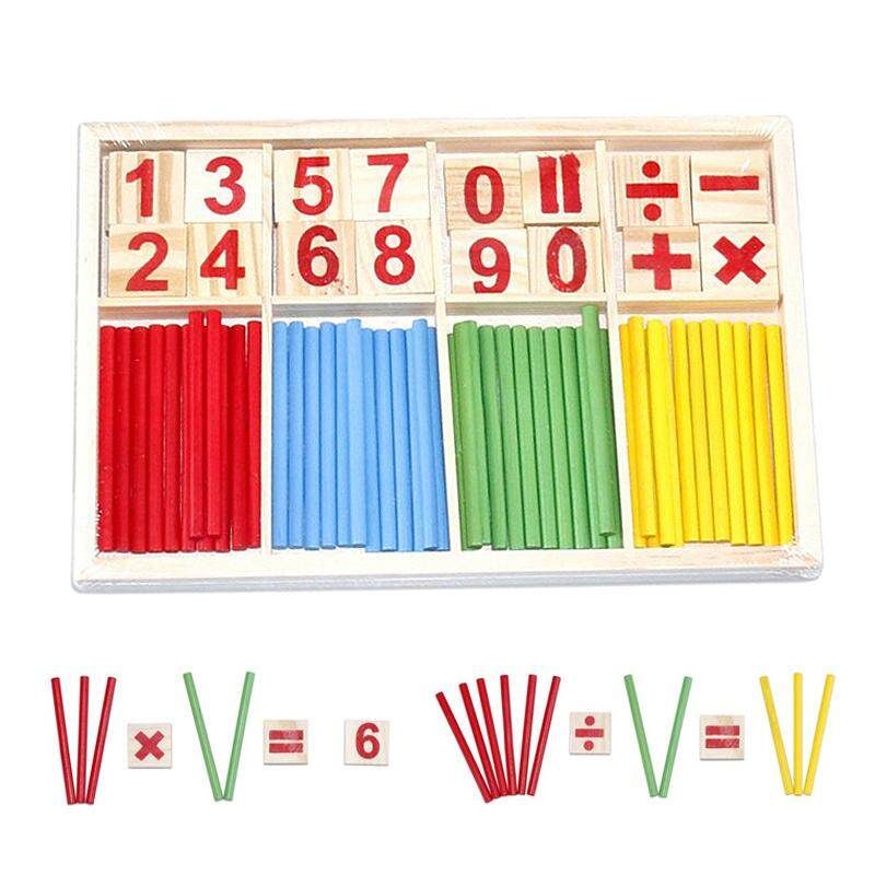26Pcs Teaching Number Digital Stick Toy Wooden Toddler Kid Stylish Baby
