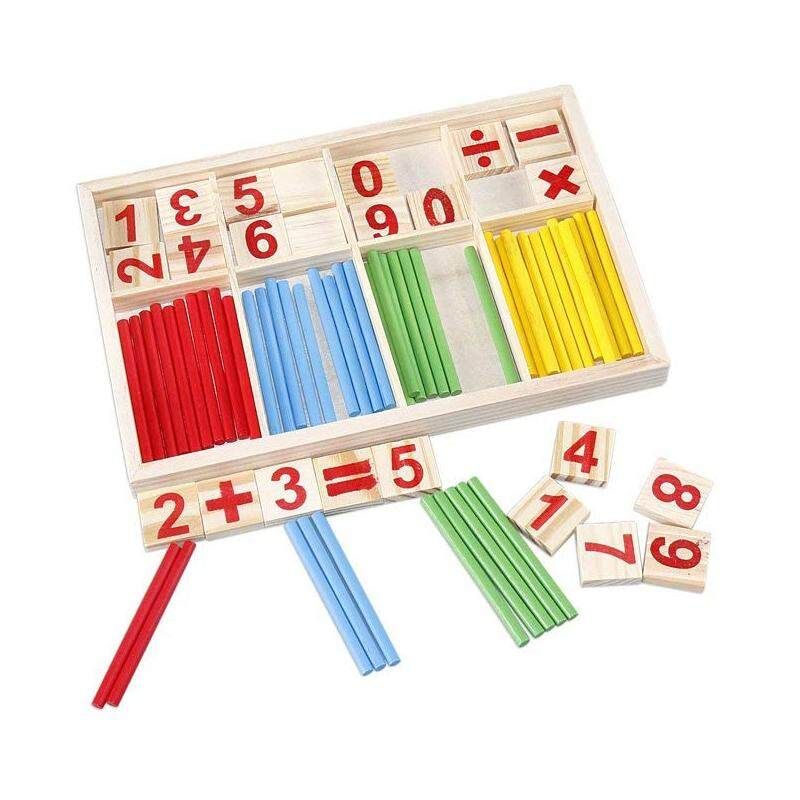 26Pcs Teaching Number Digital Stick Toy Wooden Toddler Kid Stylish Baby