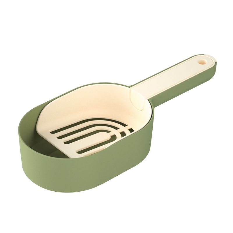 2 In 1 Litter Scoop Durable Plastic Shovel Poop Sir Long Handle 8mm Sifting Slots Kitten-Daiwan