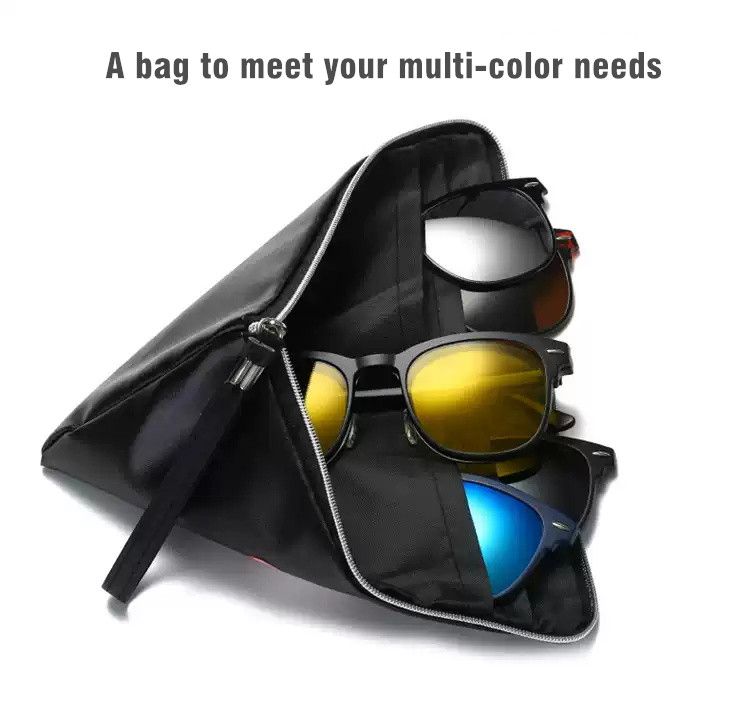 Magnetic 5Pcs Polarized Clip-on Sunglasses Plastic Frame For Night Driving