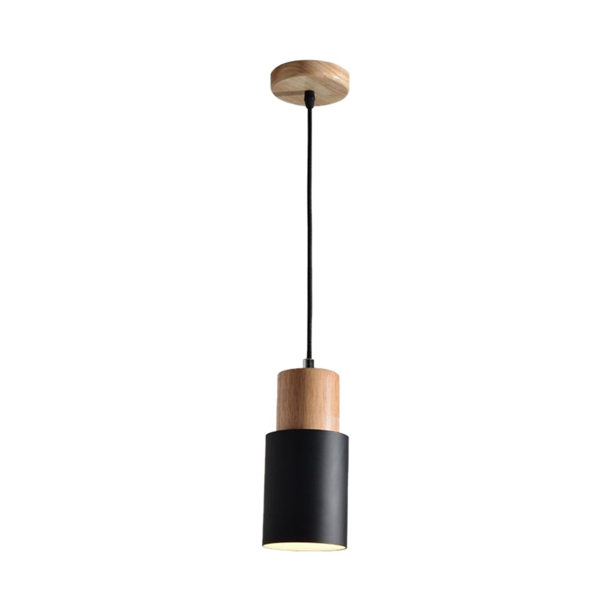 Small Chandelier Cylindrical Chandelier Macaron Chandelier Shade Nordic Ceiling LampBlackWithout