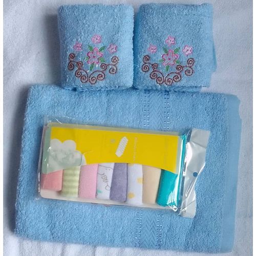 Baby Towel 3 In 1 And Soft Mouth Cloth 8 In 1 Baby Gift Sets