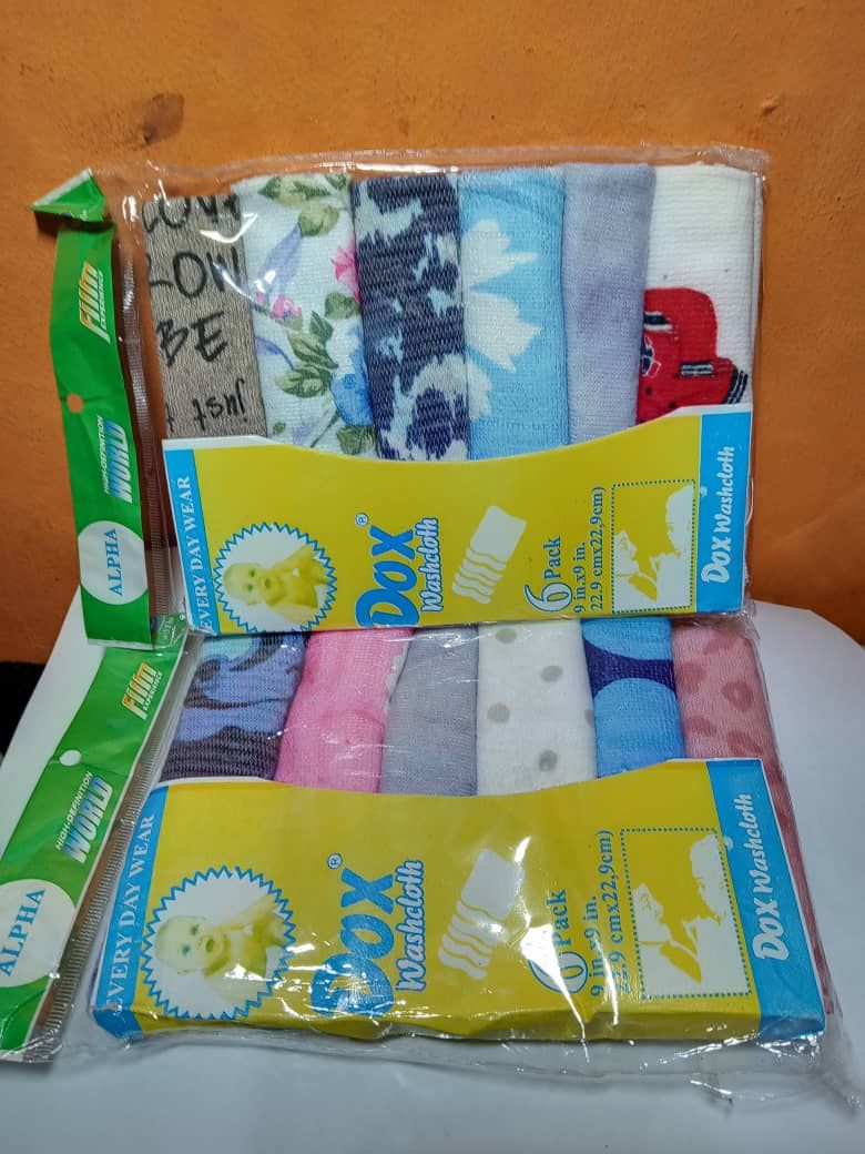 6X 2(12pcs) Beautiful Baby Multi Colour Face/Cleaning Towels
