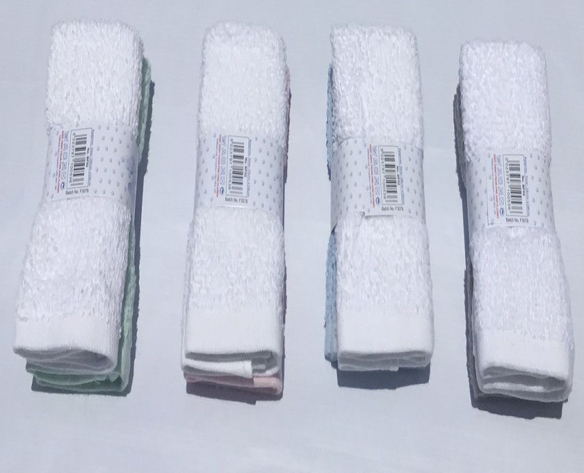 Pack Of 2 Face Towel - Green & White
