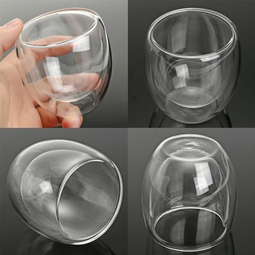 Clear Glass Double Layer Coffee Cup-80ml