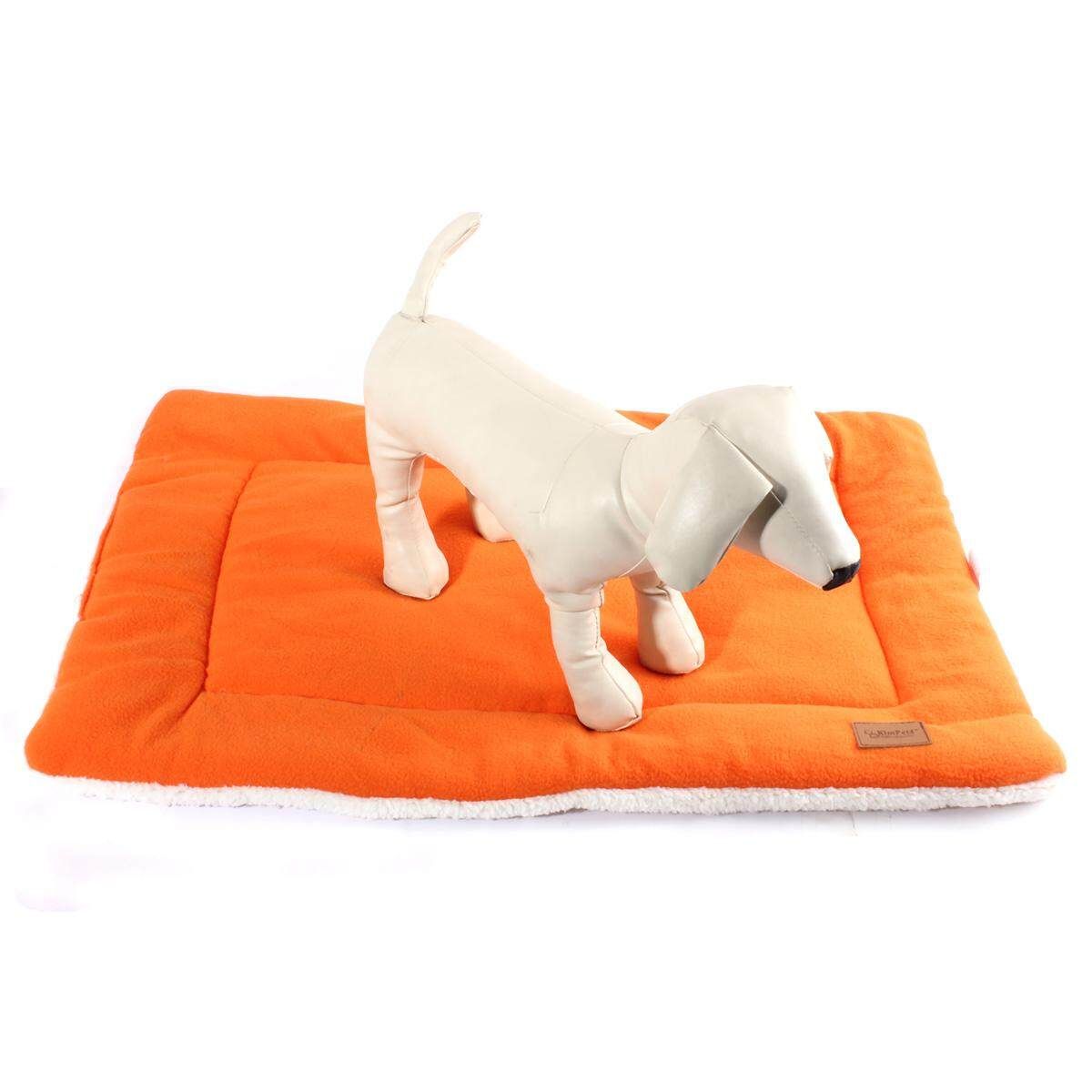 6PCS Dog Crate Mat Kennel Cage Pad Bed (orange Size S)