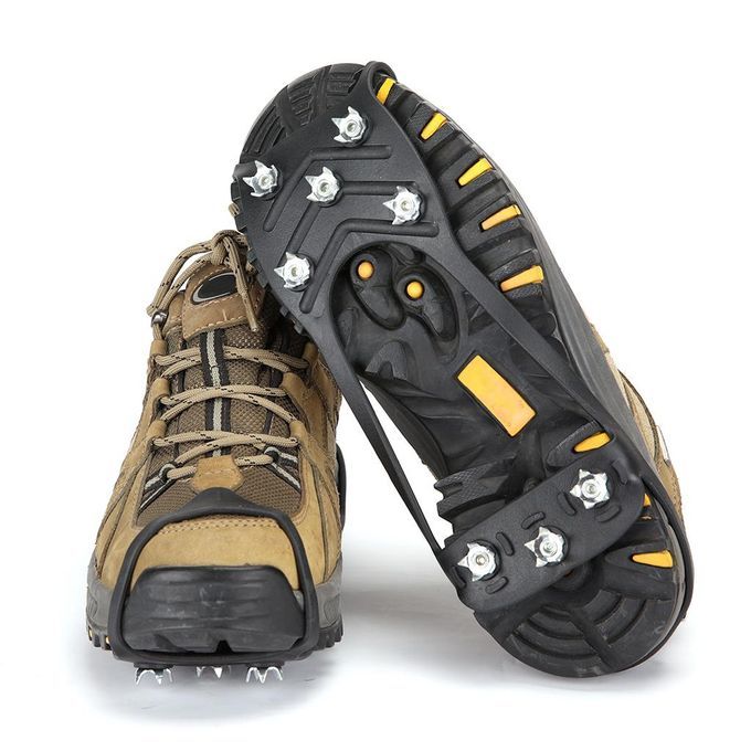 2 Pairs Of Hiking Plates Anti Ice Snowshoes 8 Teeth Grips Crampons