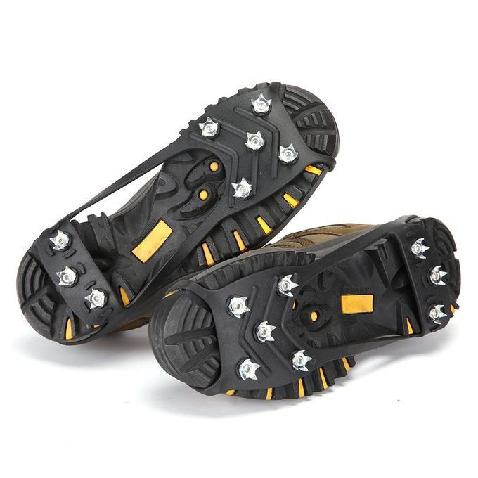 2 Pairs Of Hiking Plates Anti Ice Snowshoes 8 Teeth Grips Crampons