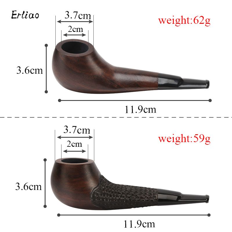 Good Quality Ebony Wood Pipes Portable Creative Smoking