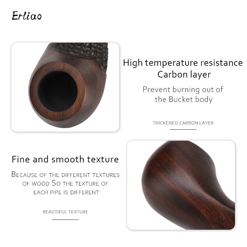 Good Quality Ebony Wood Pipes Portable Creative Smoking