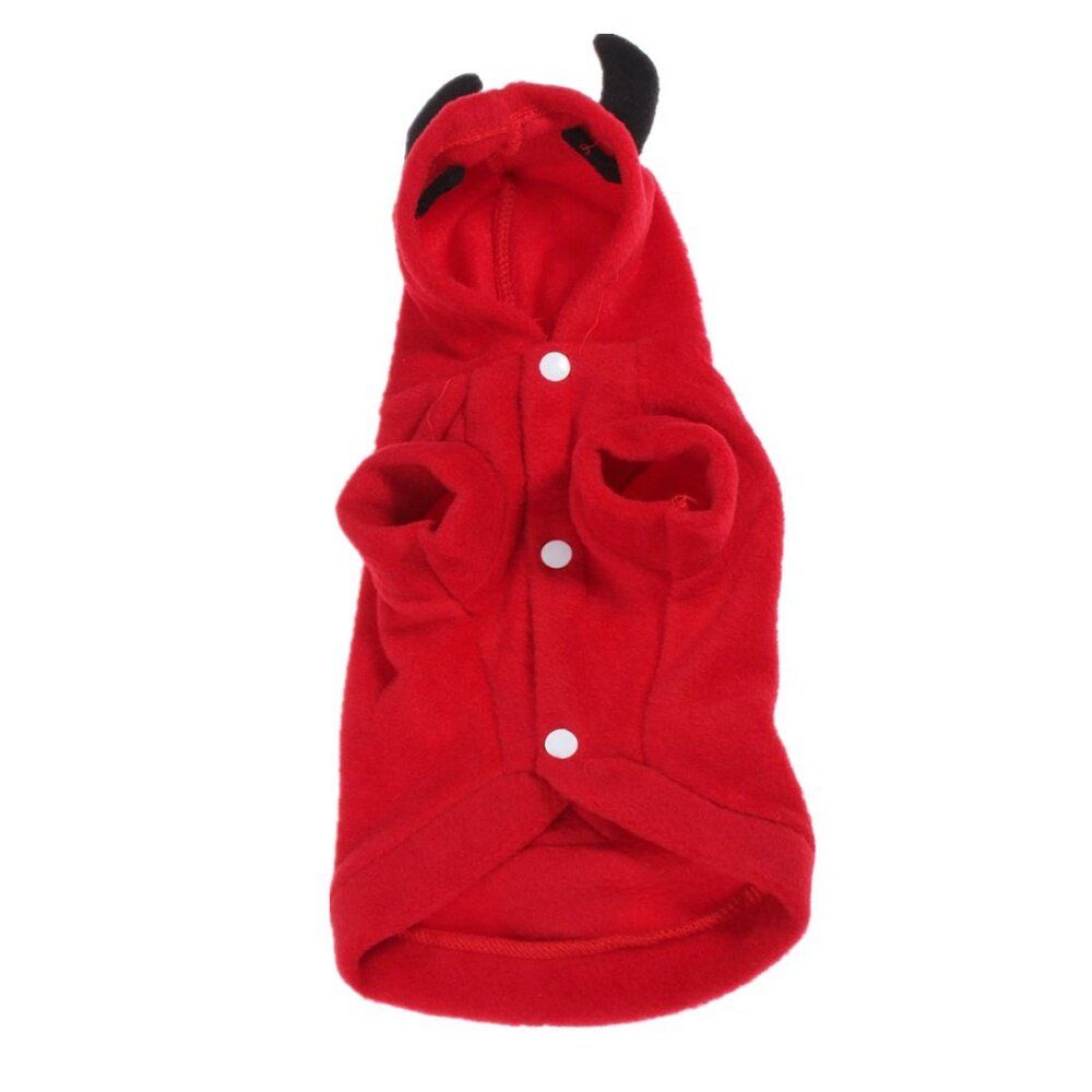 Dog Cat Pet Cute Devil Coat Puppy Hoodie Fancy Jumpsuit Costumes Apparel Clothes