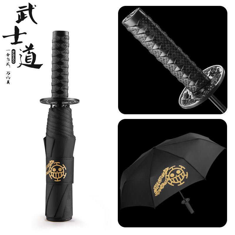 3 Folding Windproof Katana Umbrella Sun Rainny Dagger