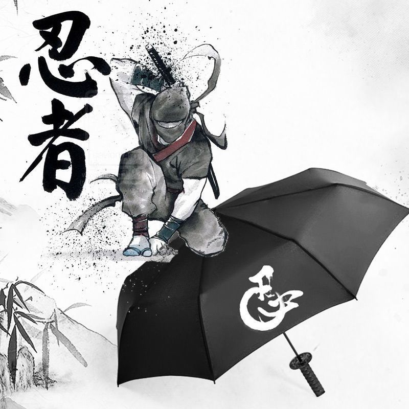3 Folding Windproof Katana Umbrella Sun Rainny Dagger