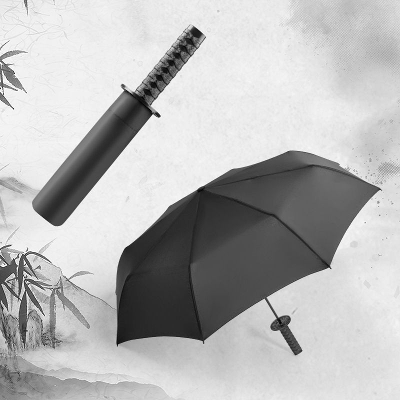 3 Folding Windproof Katana Umbrella Sun Rainny Dagger