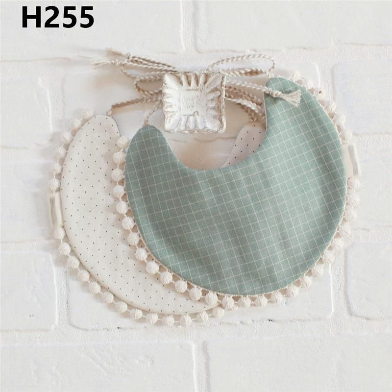 4PCS Kids Saliva Towel Feeding Double-deck Tassel Bib