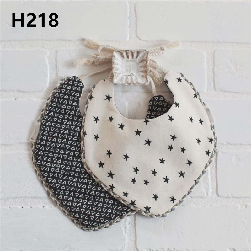 4PCS Kids Saliva Towel Feeding Double-deck Tassel Bib