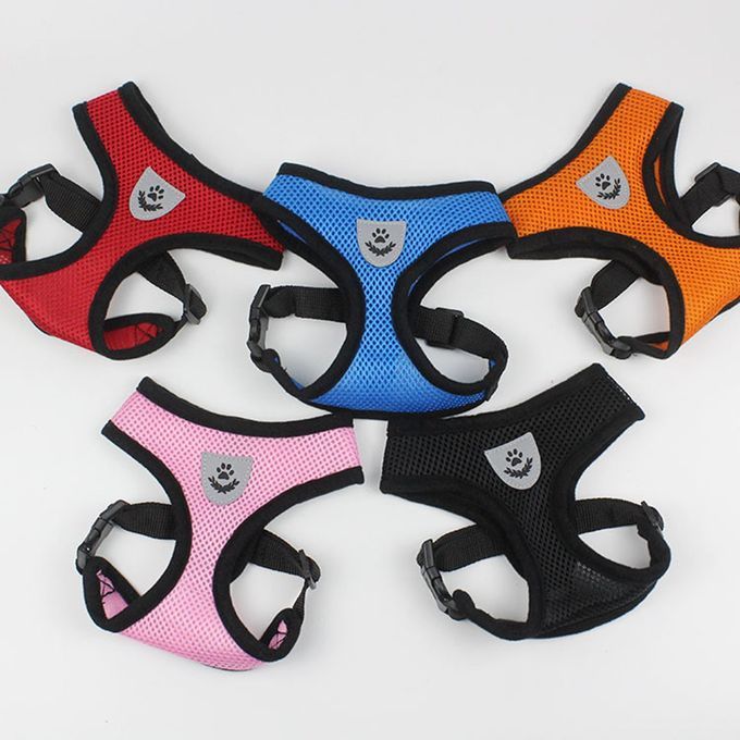 Adjustable Dog Harness Puppy Pet Dogs Vest Car Running Small Medium Padded-pink And Black-