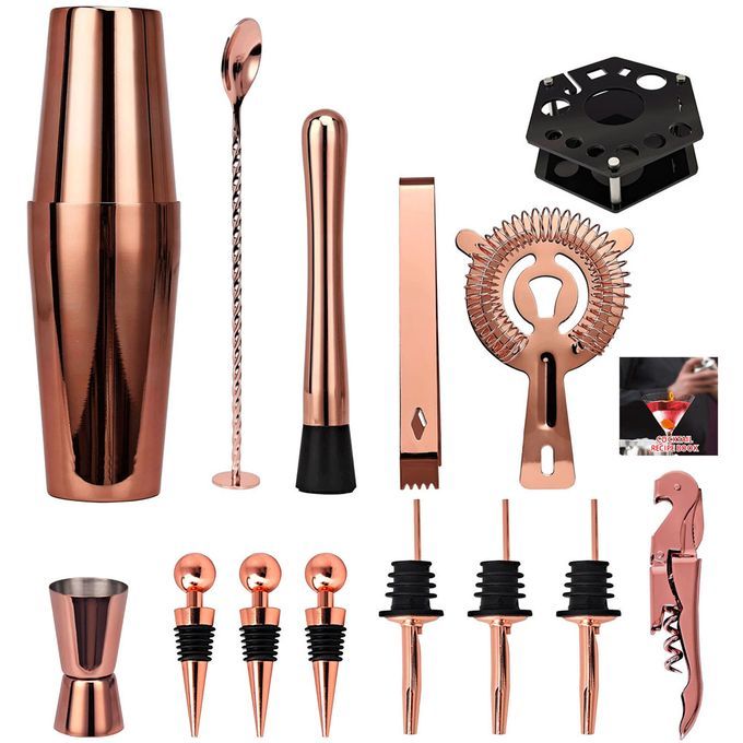 14pcs Bar Cocktail Set Shaker Drink Making Kit Stainless
