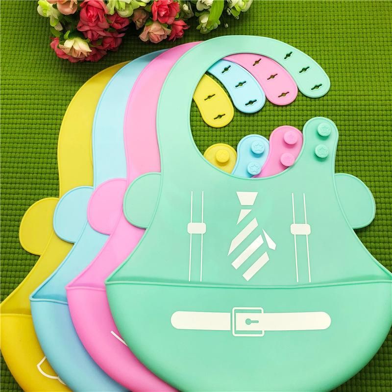 4PCS Crown Silicone Baby Bibs Waterproof Bibs