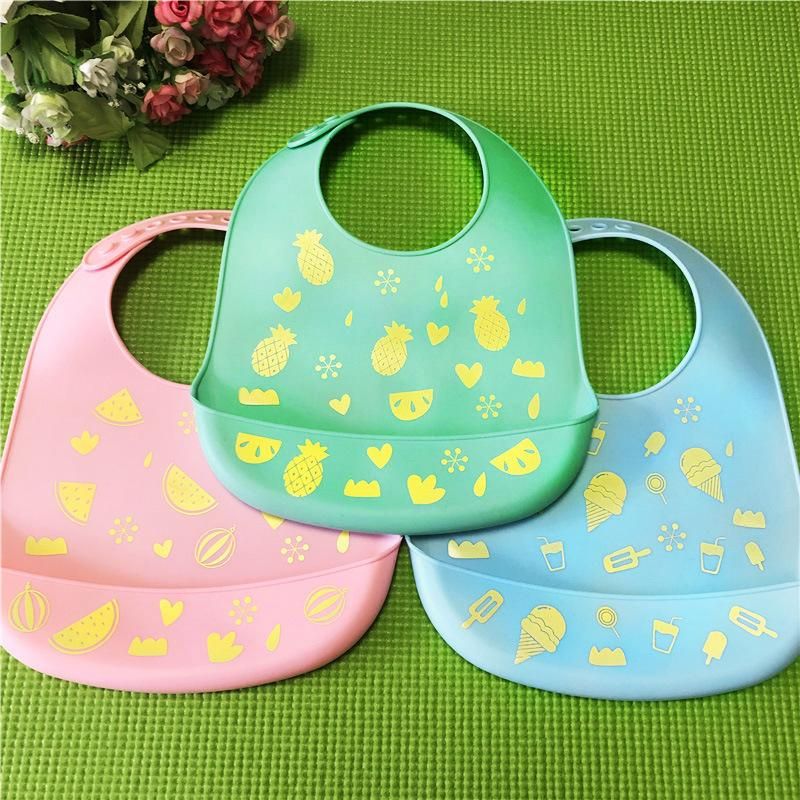 4PCS Crown Silicone Baby Bibs Waterproof Bibs