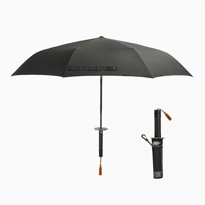 New Automatic Ninja Katana Design 3-Folding Umbrellas