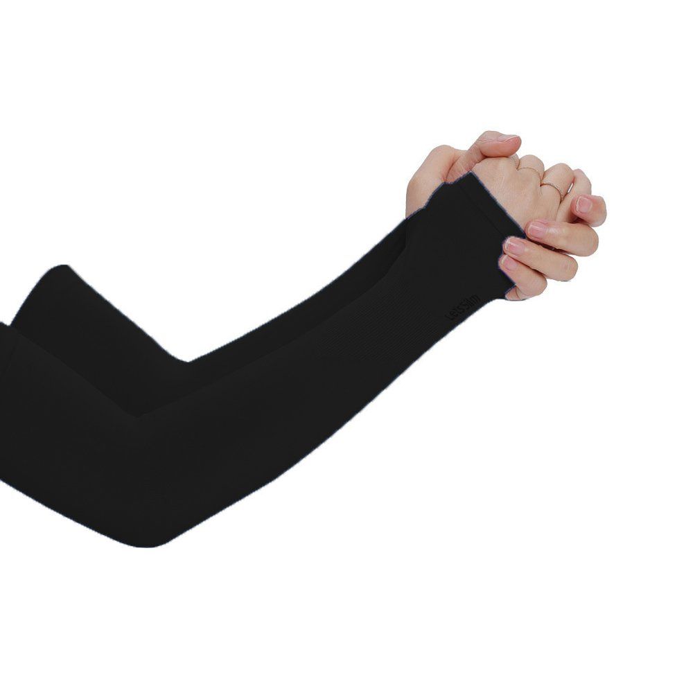 Summer Sunscreen Ice Silk Sleeves Men And Women Uv Protection Ice Sleeves Black