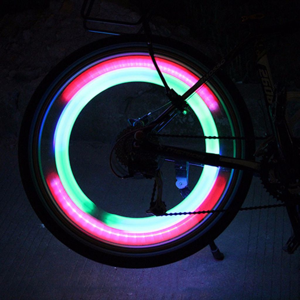 Bright Bike Spoke Lights Wheel LED Flash For Bicycle Multicolor