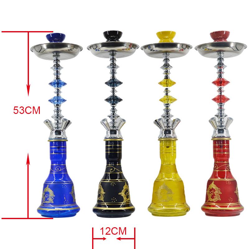 New Classic Hookah With 4 Hose Ceramic Bowl Tongs Complete