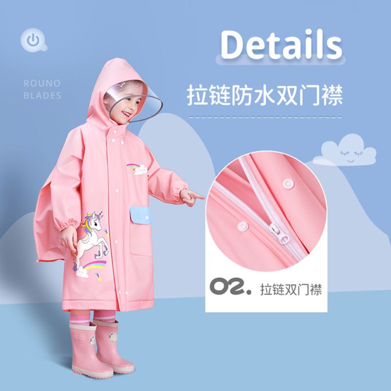 EVA Children's Raincoat Girls' Whole Body Waterproof Boys'