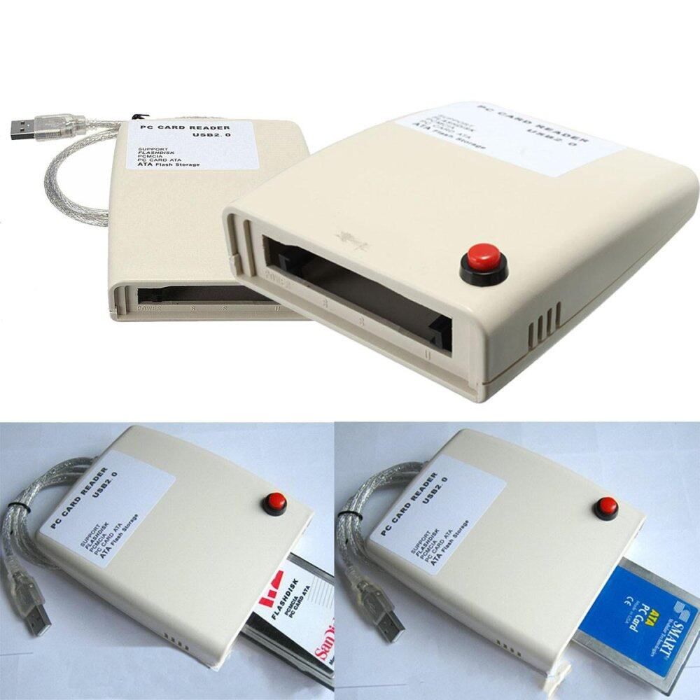 USB 2.0 To 68 Pin ATA PCMCIA Flash Disk Memory Card Reader Adapter Converter NEW