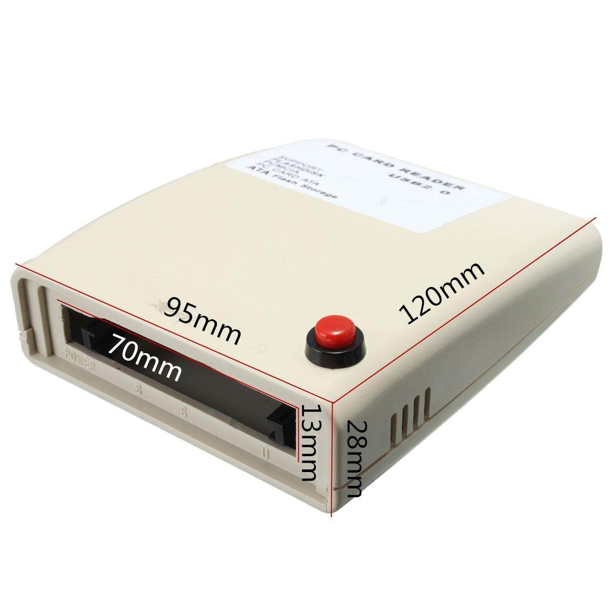 USB 2.0 To 68 Pin ATA PCMCIA Flash Disk Memory Card Reader Adapter Converter NEW
