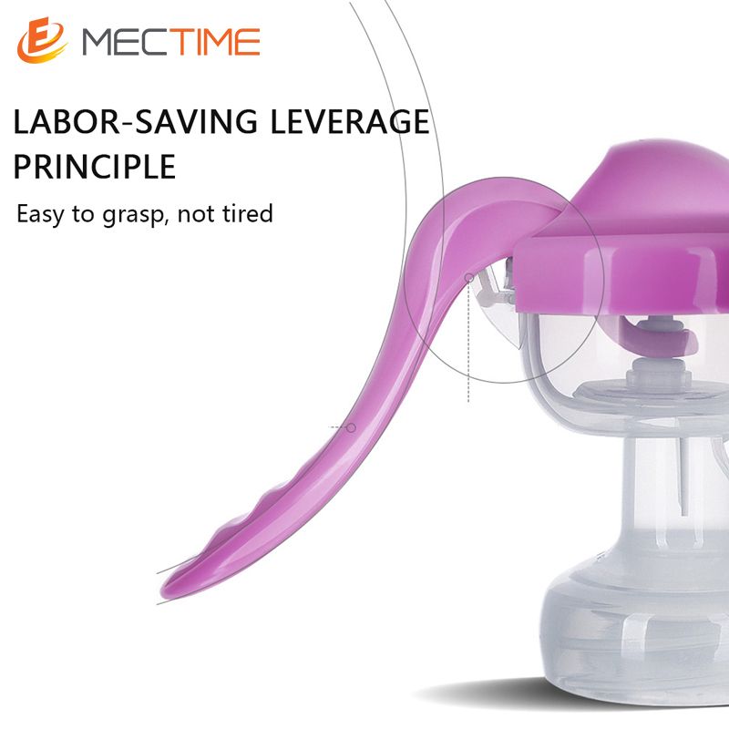 Manual Breast Pump 150ml Bottle Feeding- Purple