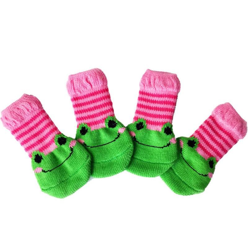 4Pcs Cats Dogs Cotton Warm Anti-Slip Cartoon Pattern-Panda