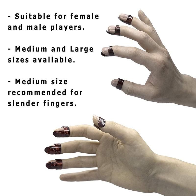 Ballad Guitar Finger Set Guitar Pain-Proof Finger Set Pluck Piece Accessories Guitar Guitar Finger Thumb Index Finger Set Red