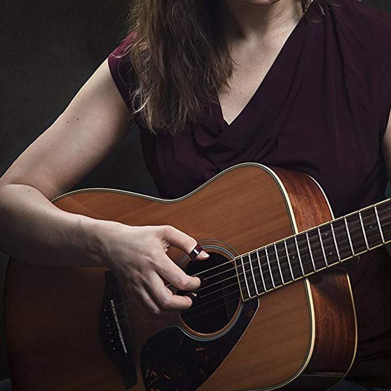Ballad Guitar Finger Set Guitar Pain-Proof Finger Set Pluck Piece Accessories Guitar Guitar Finger Thumb Index Finger Set Red