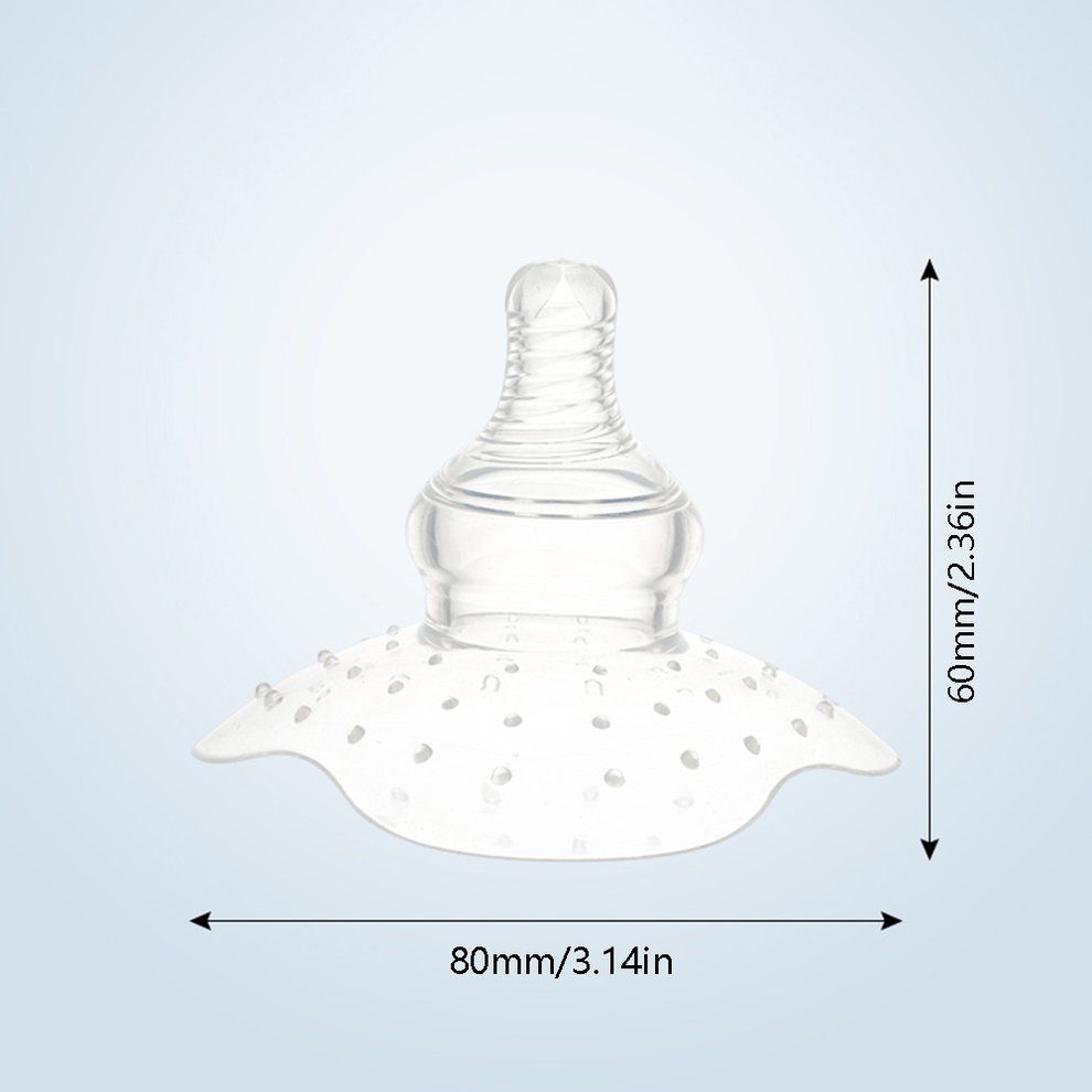 MT Silicone Contact Nipple Shield With Carrying Case For Breastfeeding Mother-Transparent
