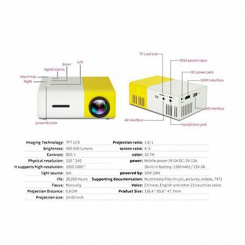 Portable LED Mini Home And Office Videos Projector