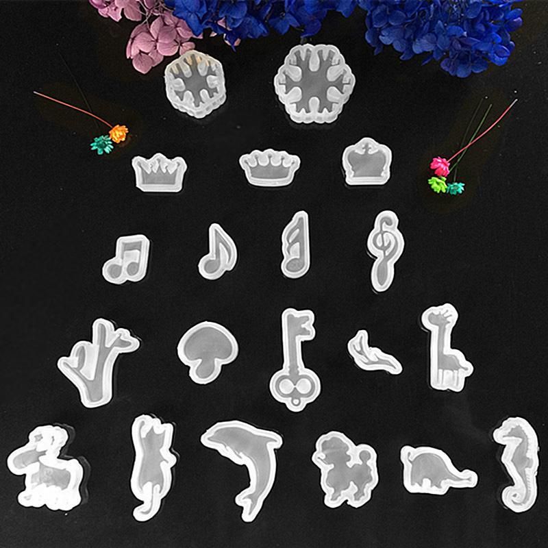 20 Pcs Crystal Epoxy Pendant Silicone Mold DIY Handmade