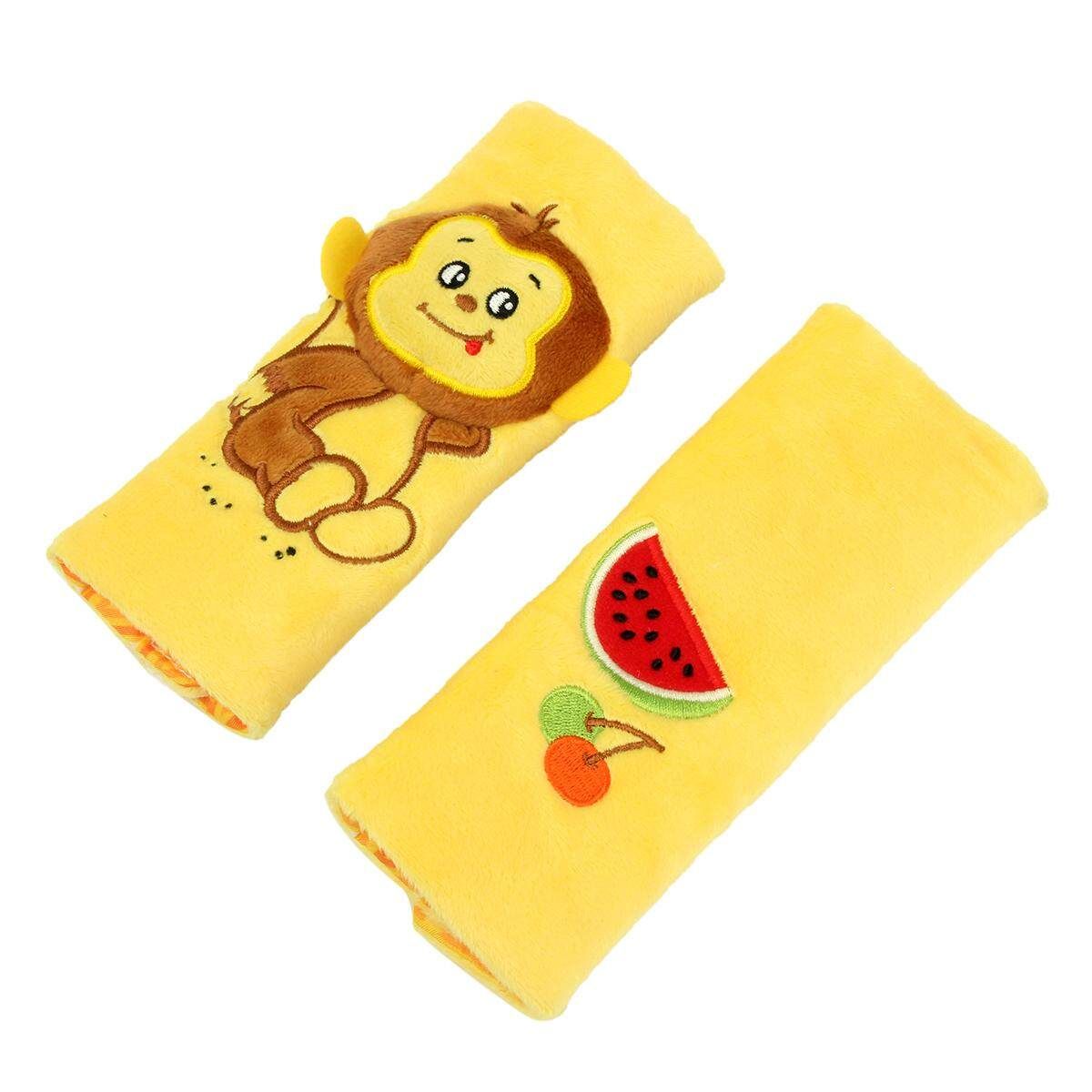 Cartoon Car Safety Seat Belt Strap Cover Baby Stroller Shoulder Cushion Pads Monkey