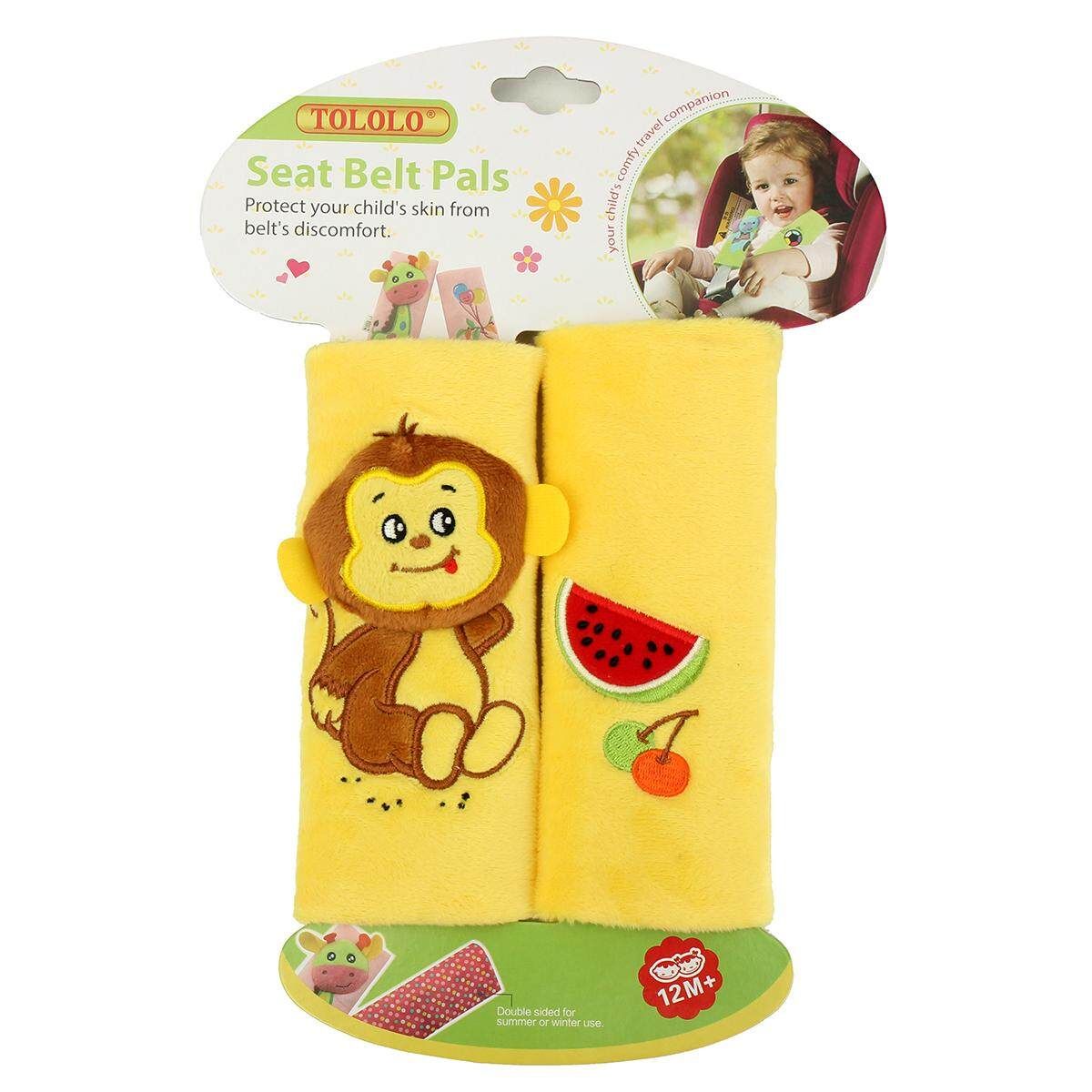 Cartoon Car Safety Seat Belt Strap Cover Baby Stroller Shoulder Cushion Pads Monkey