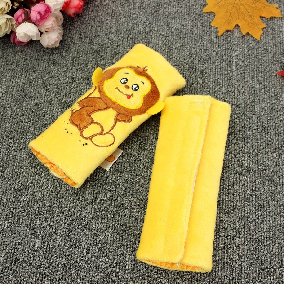 Cartoon Car Safety Seat Belt Strap Cover Baby Stroller Shoulder Cushion Pads Monkey